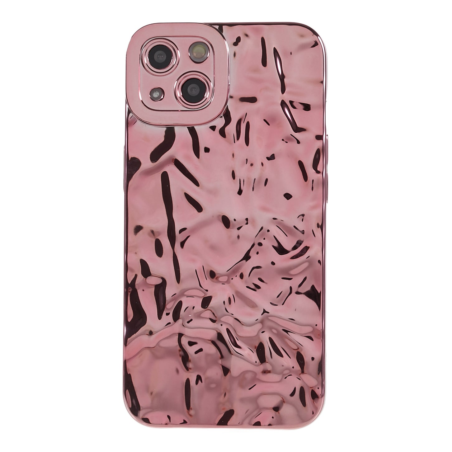 Anti-scratch Phone Case for iPhone 14 Electroplating Wrinkled Uneven Soft TPU Cover Anti-scratch Phone Case for iPhone 14 Electroplating Wrinkled Uneven Soft TPU Cover